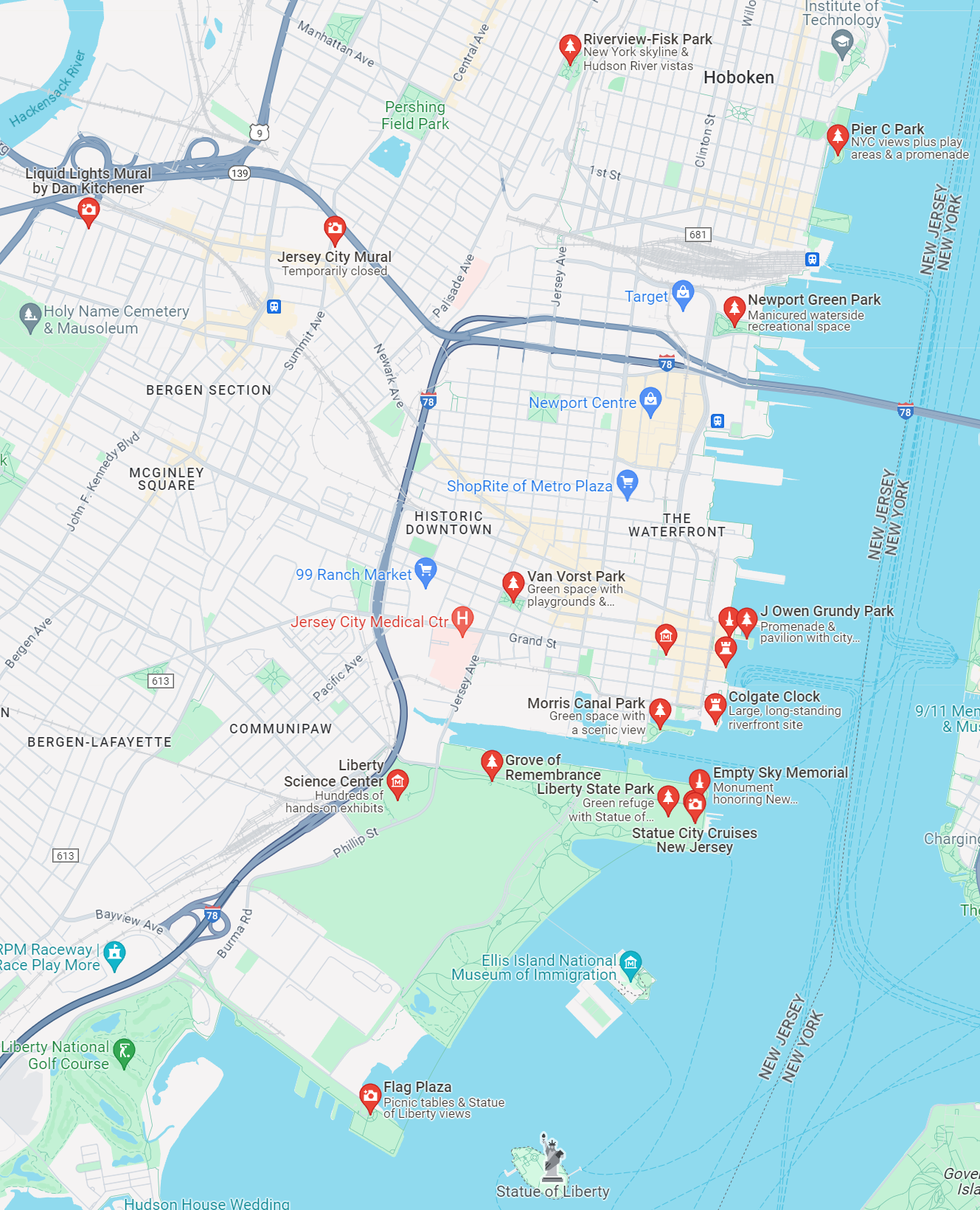 Jersey City Sightseeing Tour Destinations